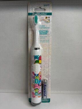 Sonic-Powered Kids Electric Toothbrush with Colorful Character Design